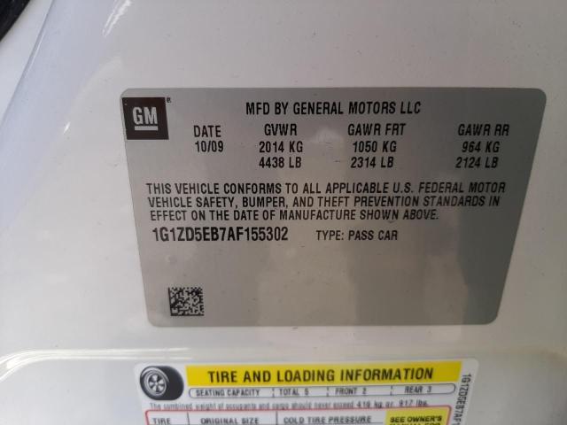 1G1ZD5EB7AF155302 Chevrolet Malibu 2Lt 2010. Фото: 9