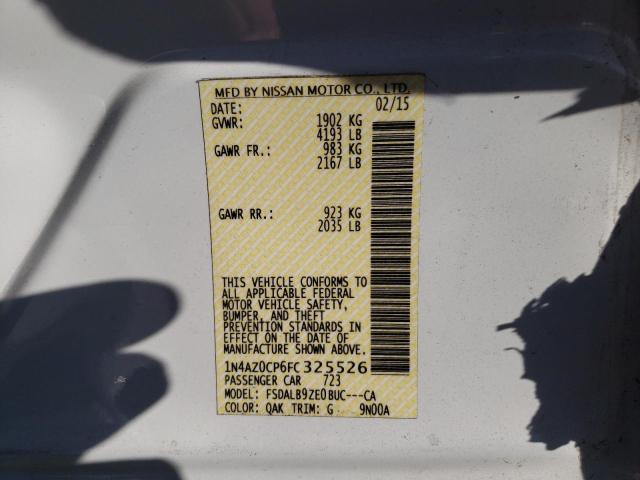 2015 NISSAN LEAF S 1N4AZ0CP6FC325526