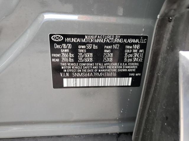 2021 HYUNDAI SANTA FE S 5NMS64AJ9MH316816