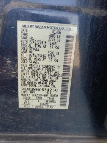 5N1AR18W86C634250 Nissan Pathfinder 2006. Фото: 9