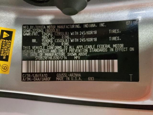 2018 TOYOTA HIGHLA 5TDBZRFH8JS901714