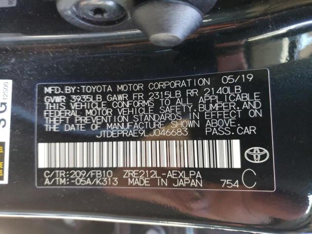 2020 TOYOTA COROLLA LE JTDEPRAE9LJ046683