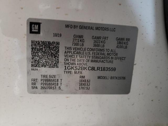 1GKS2BKC8LR183559 Gmc Yukon Slt 2020. Фото: 9