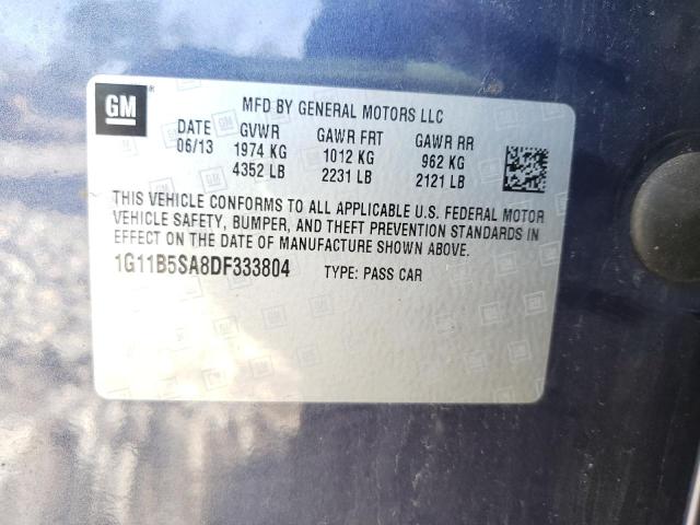 1G11B5SA8DF333804 Chevrolet Malibu Ls 2013. Фото: 9