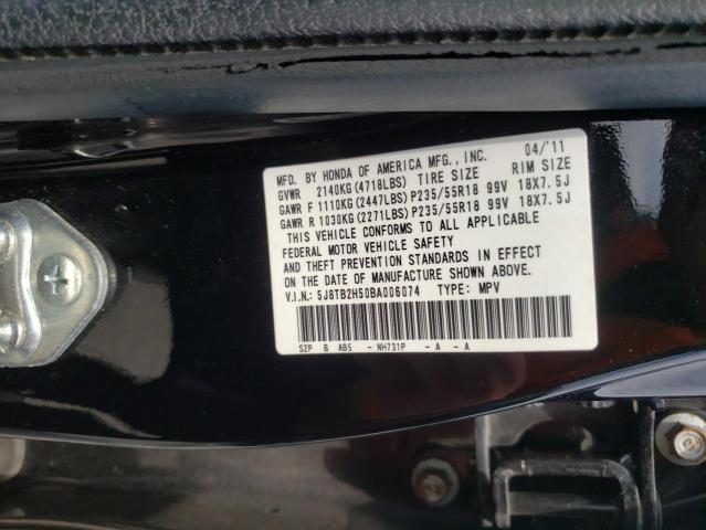 5J8TB2H50BA006074 Acura Rdx Techno 2011. Фото: 9