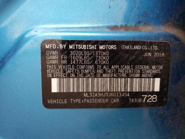 2018 MITSUBISHI MIRAGE ES ML32A3HJ0JH013454