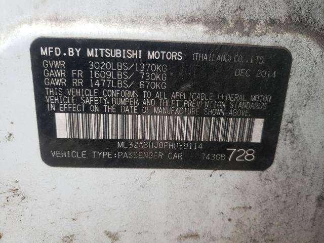2015 MITSUBISHI MIRAGE DE ML32A3HJ8FH039114