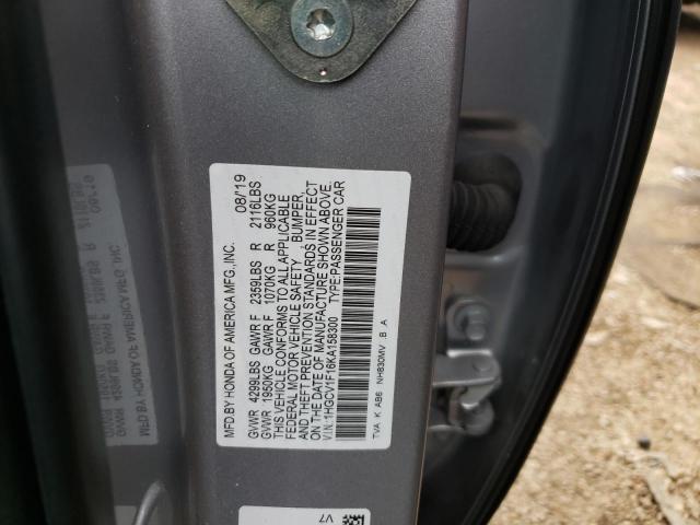2019 HONDA ACCORD LX 1HGCV1F16KA158300