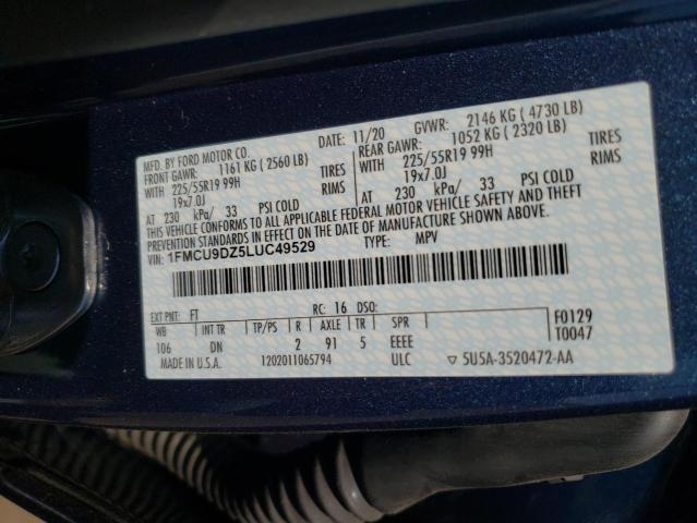 2020 FORD ESCAPE TIT 1FMCU9DZ5LUC49529