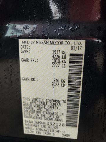 2017 NISSAN ALTIMA 2.5 1N4AL3AP0HN332128