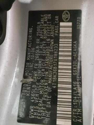 4T1BK36B17U188233 Toyota Avalon Xl 2007. Фото: 9