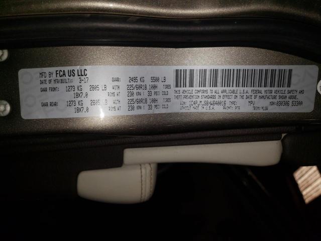 2017 JEEP CHEROKEE O 1C4PJMJS8HW640016
