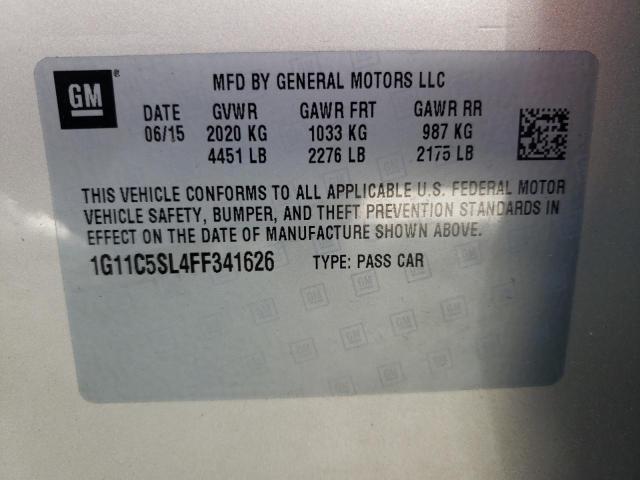 2015 CHEVROLET MALIBU 1LT 1G11C5SL4FF341626