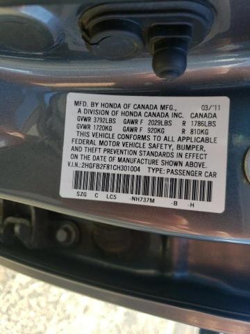 2HGFB2F81CH301004 Honda Civic Ex 2012. Фото: 9