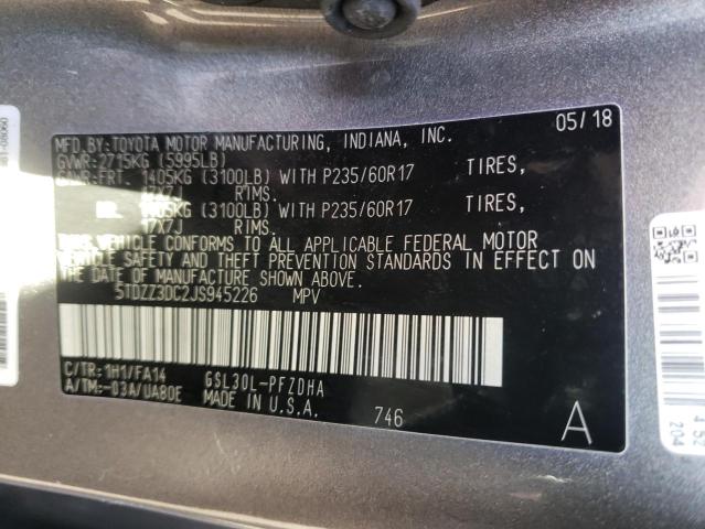 2018 TOYOTA SIENNA L 5TDZZ3DC2JS945226