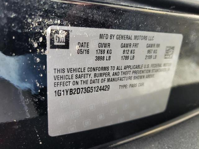 2016 CHEVROLET CORVETTE S - 1G1YB2D73G5124429