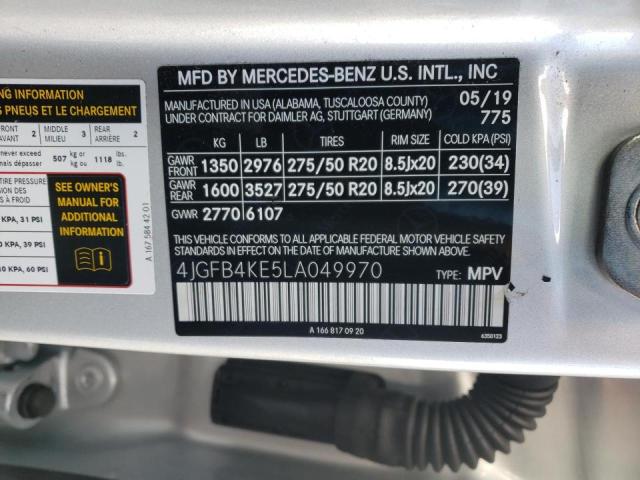 2020 MERCEDES-BENZ GLE 350 4M - 4JGFB4KE5LA049970