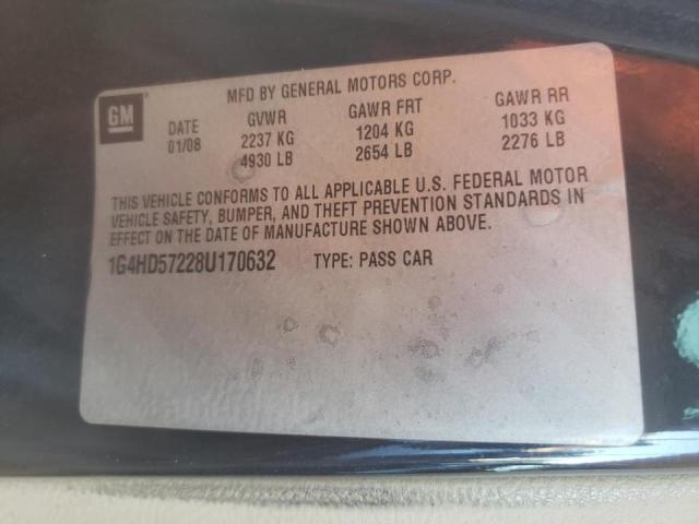 1G4HD57228U170632 Buick Lucerne Cx 2008. Фото: 9