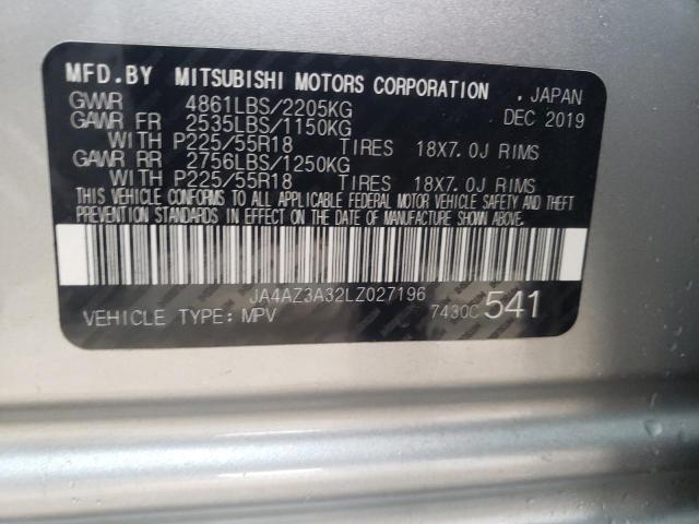 2020 MITSUBISHI OUTLANDER JA4AZ3A32LZ027196