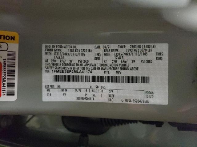 2021 FORD BRONCO FIR 1FMEE5EP2MLA41174