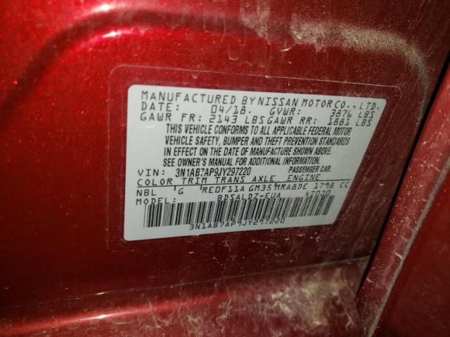 2018 NISSAN SENTRA S 3N1AB7AP9JY297220