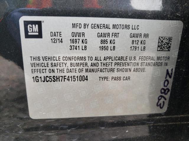 2015 CHEVROLET SONIC LT 1G1JC5SH7F4151004