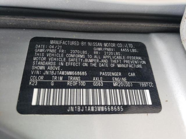 JN1BJ1AW3MW668685 Nissan Rogue Spor 2021. Фото: 9