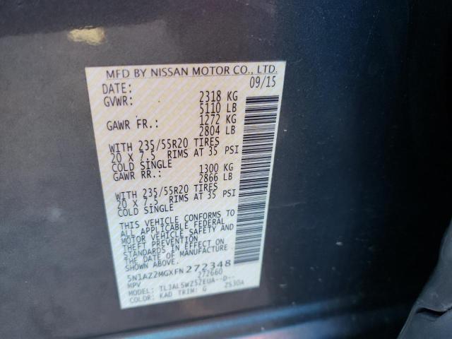 2015 NISSAN MURANO S 5N1AZ2MGXFN272348