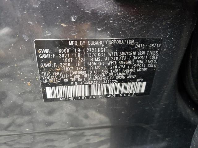 2020 SUBARU ASCENT PRE 4S4WMACDXL3411326