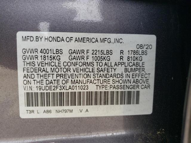 2020 ACURA ILX 19UDE2F3XLA011023