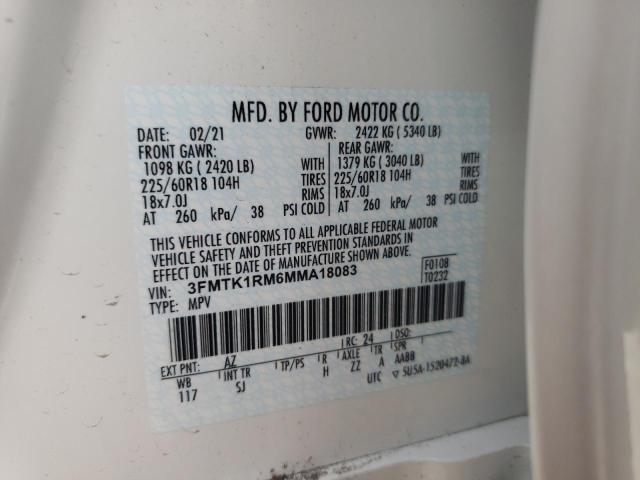 2021 FORD MUSTANG MA 3FMTK1RM6MMA18083
