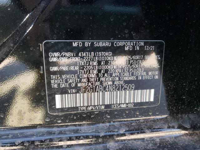 2022 SUBARU CROSSTREK JF2GTABC4N8212509
