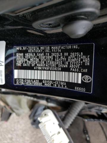 2015 TOYOTA CAMRY XSE 4T1BK1FK6FU558238