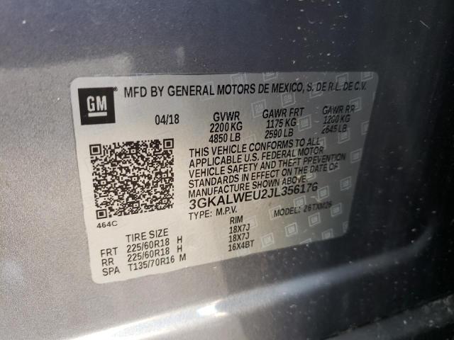 2018 GMC TERRAIN SL 3GKALWEU2JL356176