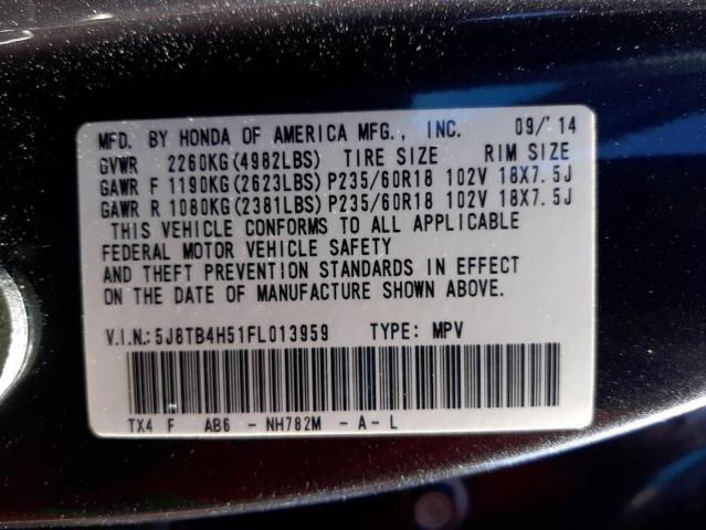 2015 ACURA RDX TECHNO 5J8TB4H51FL013959