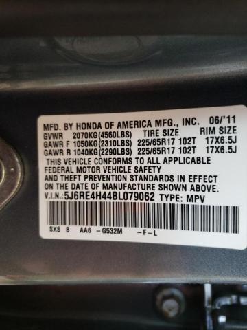 5J6RE4H44BL079062 Honda Cr-V Se 2011. Фото: 9