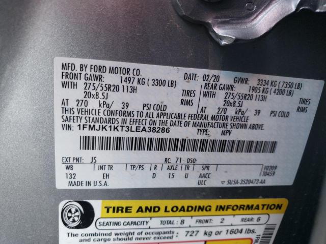 1FMJK1KT3LEA38286 Ford Expedition 2020. Фото: 9