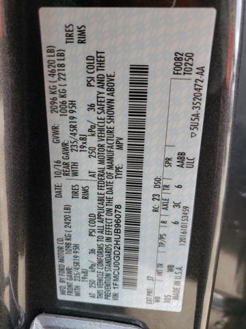 2017 FORD ESCAPE SE 1FMCU0GD2HUB96078