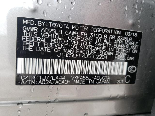 2018 LEXUS LS 500 JTHC5LFF4J5002204
