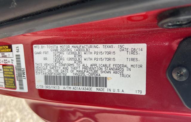 2015 TOYOTA TACOMA ACC 5TFTX4CN9FX048782