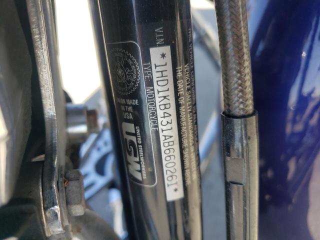 2010 HARLEY-DAVIDSON FLHX 1HD1KB431AB660261