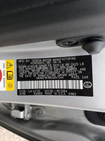 2019 LEXUS ES 350 58ABZ1B19KU047344