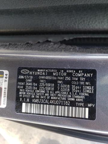 2019 HYUNDAI TUCSON LIM KM8J3CAL4KU071182