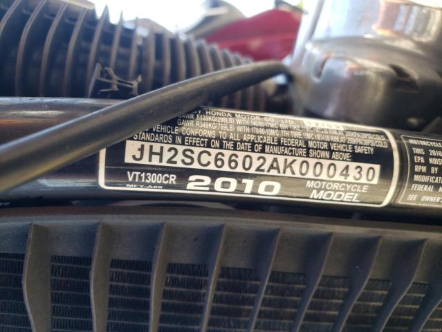 2010 HONDA VT1300 CR JH2SC6602AK000430