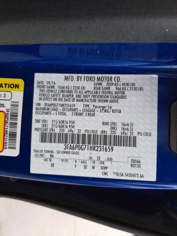 2017 FORD FUSION S 3FA6P0G71HR231659