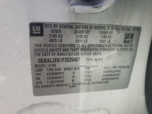 2015 CHEVROLET CAPTIVA LS 3GNAL2EK1FS529497