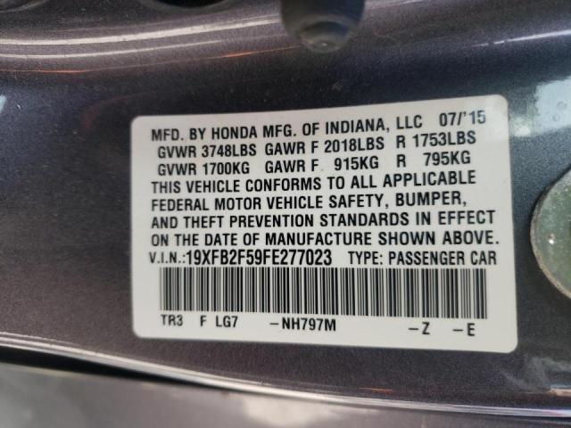 2015 HONDA CIVIC LX 19XFB2F59FE277023