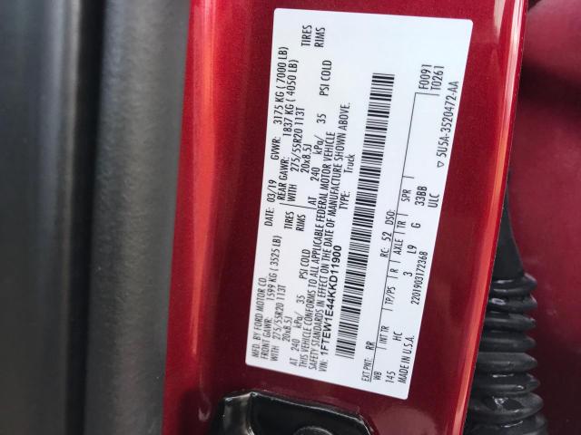2019 FORD F150 SUPER 1FTEW1E44KKD11900