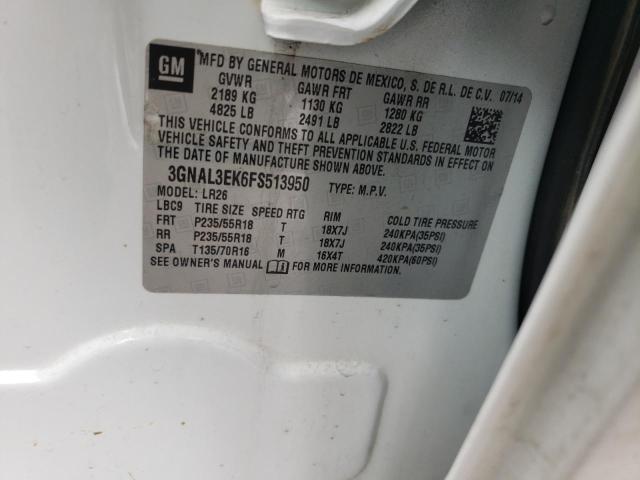 2015 CHEVROLET CAPTIVA LT 3GNAL3EK6FS513950