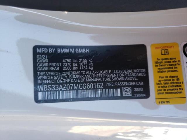 2021 BMW M4 COMPETI WBS33AZ07MCG60162
